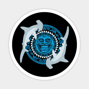 Hammerhead shark tiki totem Magnet